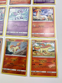 9 Card Lot Ponyta Rapidash Reverse Holo Pokemon TCG Fire - Image 4