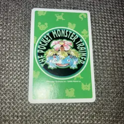 Vintage 1996 Nintendo Japan Pokemon Pinsir Jack of Hearts 127 Playing Card Green - Image 5