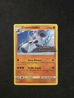 CRABOMINABLE - SM47 - PRE RELEASE STAMP PROMO - BURNING SHADOWS - POKEMON CARD - Image 1