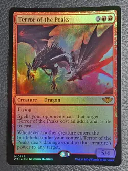 Terror of the Peaks Outlaws of Thunder Junction Foil MTG NM Magic Card - Image 1