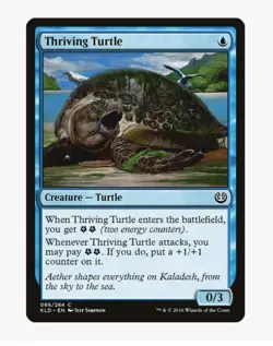 MTG Thriving Turtle #66 Kaladesh (KLD) Magic Card In Protective Sleeve LP - Image 1