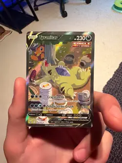 Pokemon Tyranitar V 155/163 Battle Styles Alt Full Art Single Strike Holo UR Nm - Image 1