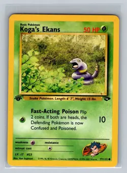 Koga's Ekans 1st Edition Gym Challenge Pokemon TCG 077/132 NM - Image 1