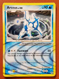 Water Arceus Lv. 100 AR4 Platinum Arceus Cosmos Holo Rare Pokemon TCG 2009 LP - Image 1
