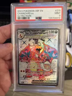 2023 POKEMON OBF EN-OBSIDIAN FLAMES ULTRA RARE #215 CHARIZARD EX PSA 9 - Image 1