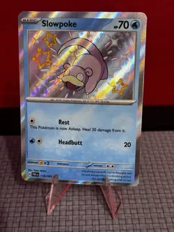 Slowpoke 116/091 PAF Paldean Fates Shiny Rare NM Pokemon - Image 1