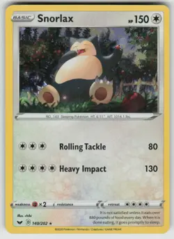Snorlax (Cosmos Holo) 140/202 Holo Promo Blister Exclusives Pokemon LP - Image 1