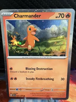 2024 Pokemon Paldean Fates Charmander 007/091 Cosmo Holo NM- - Image 1