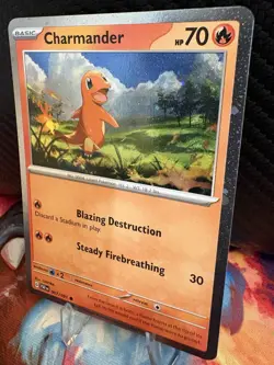2024 Pokemon Paldean Fates Charmander 007/091 Cosmo Holo NM- - Image 2