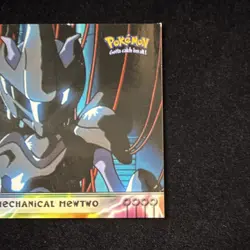 1st Printing Blue Logo - Mechanical Mewtwo - Pokemon 1999 Topps Movie - #6 - LP - Image 2