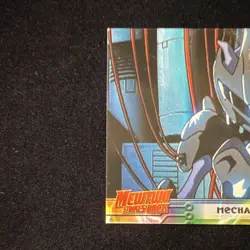 1st Printing Blue Logo - Mechanical Mewtwo - Pokemon 1999 Topps Movie - #6 - LP - Image 3
