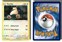 Snorlax 140/202 Rare Sword & Shield Pokemon Holo NM - Image 3