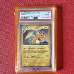 Pokemon 2025 Raichu 026/165 Cosmos Holo English Promo PSA 10 Graded - Image 1