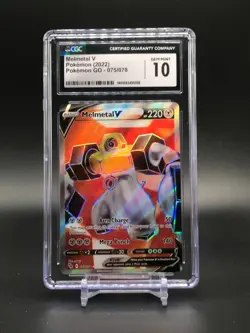 Pokemon Melmetal V Full Art 075/078 Pokemon GO Ultra Rare Holo PSA 10 - Image 1