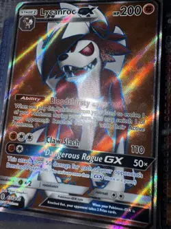 Lycanroc GX 138/145 Pokemon TCG Guardians Rising Sun Moon Full Art Rare Card NM - Image 1