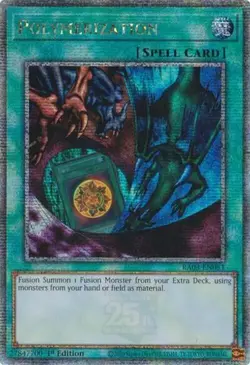 Yu-Gi-Oh! RA03-EN051 Polymerization A (Alt Art) Quarter Century Secret Rare NM - Image 1