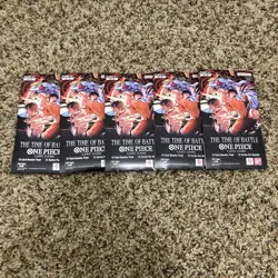 One Piece CCG OP-16 The Time Of Battle Sleeved Booster Packs English - Lot of 5! - Image 1