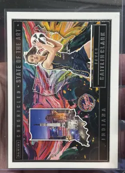 Panini 2025 Caitlin Clark Chronicled State of the Art Insert #82 Indiana Fever - Image 1