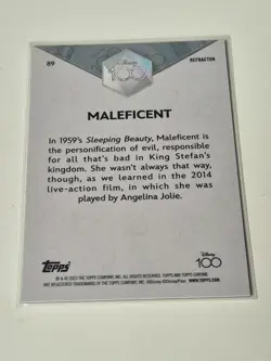 2023 Disney Topps Chrome Maleficent #89 Sleeping Beauty Silver Refractor - Image 2
