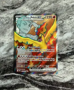 Pokemon TCG Team Rocket's Moltres EX 208/182 Destined Rivals Full Art - Image 1
