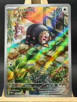 Lechonk Illustration Rare Pokemon Trading Card Game: Obsidian Flames 209/197 NM - Image 1