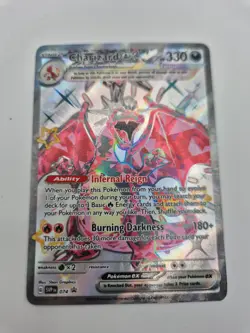 Pokemon TCG Scarlet & Violet Charizard EX SVP074 Black Star Promo Card - Image 1