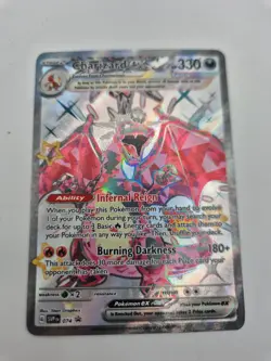 Pokemon TCG Scarlet & Violet Charizard EX SVP074 Black Star Promo Card - Image 2