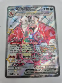 Pokemon TCG Scarlet & Violet Charizard EX SVP074 Black Star Promo Card - Image 3