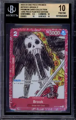 2023 One Piece Premium Card Collection Red Film Brook #011 BGS 10 PRISTINE - Image 1