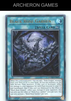 Black Rose Garden Ultra Rare YUGIOH Card - Image 1