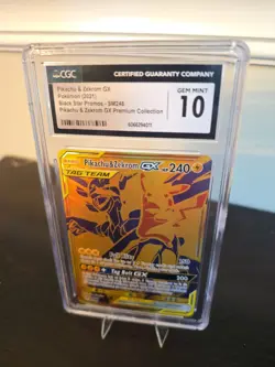 CGC 10 GEM MINT Pikachu & Zekrom GX 2021 Black Star Promos SM248 Pokemon Card - Image 3