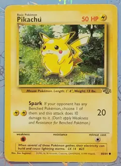 1999 Pikachu 60/64 Jungle Pokemon Card MP - Image 1