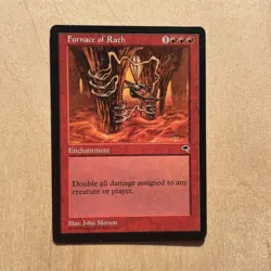 MTG Furnace of Rath MP Tempest Rare Enchantment Magic the Gathering 1997 - Image 1