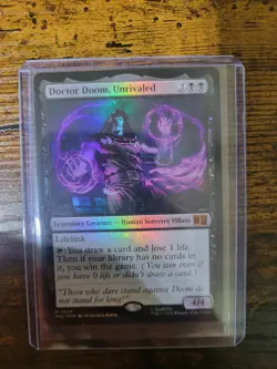 Doctor Doom, Unrivaled M 0654 Foil Mythic Black MTG Marvel Super Heroes EN - Image 1
