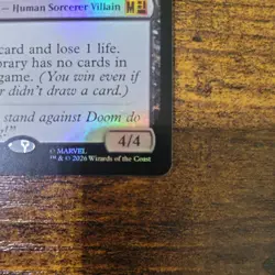 Doctor Doom, Unrivaled M 0654 Foil Mythic Black MTG Marvel Super Heroes EN - Image 5