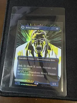 MTG Marvel Super Heroes MSH Bruce Banner 0390 FOIL Borderless Comic Mythic - Image 1