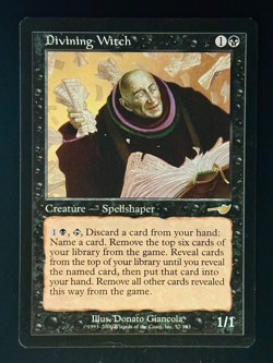 MTG - Divining Witch - NM+ NEVER PLAYED! - Nemesis #57 - RARE - EN - REG - Image 1