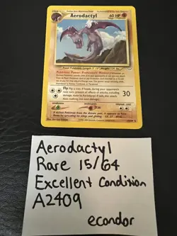 Aerodactyl Rare Neo Revelations 15/64 2000 Unlimited Excellent Pokemon TCG - Image 2