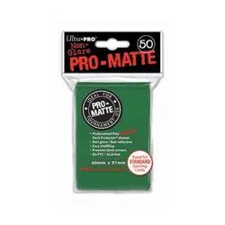 Ultra Pro Card Sleeves S Pro-Matte Non-Glare Card Sleeves - Green (10 Pac New - Image 1
