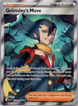 Grimsley's Move 120/094 Ultra Rare Phantasmal Flames Pokemon Holo Near Mint - Image 1