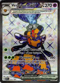 Vespiquen ex 212/197 Ultra Rare Obsidian Flames Pokemon Near Mint - Image 1