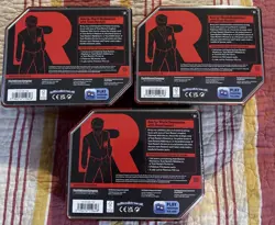 Pokemon TCG Destined Rivals Team Rocket Tin Set of 3 New/Sealed 🔥🔥 - Image 2