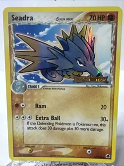 Pokemon TCG Seadra 37/101 EX Dragon Frontiers Reverse Holo Stamped Lp - Image 1