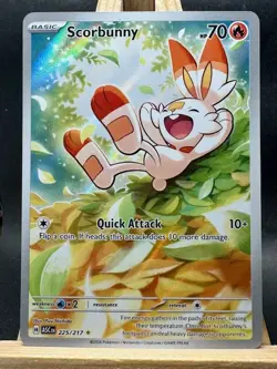 Scorbunny Illustration Rare Pokemon TCG ME: Ascended Heroes 225/217 NM - Image 1