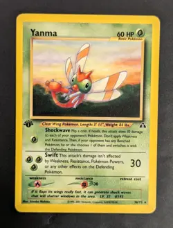 Yanma Neo Discovery 36/75 1st Edition Rare Pokemon NM - Image 1