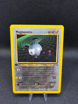 Magnemite 1st Edition 26/75 NM Neo Discovery Regular Rare Pokemon TCG LP+ - Image 1