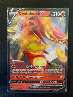 2020 Pokemon, Darkness Ablaze, #33/189 Centiskorch V, Holo Ultra Rare - Image 1