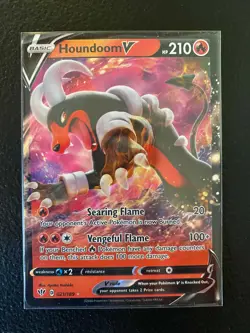 2020 Pokemon, Darkness Ablaze, #21/189 Houndoom V, Holo Ultra Rare - Image 1