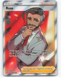 2020 Pokemon, Darkness Ablaze, #189/189 Rose, Full Art, Holo Ultra Rare - Image 1