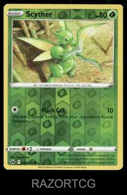 SCYTHER 006/159 C CROWN ZENITH POKEMON REVERSE HOLO NM/M - Image 1
